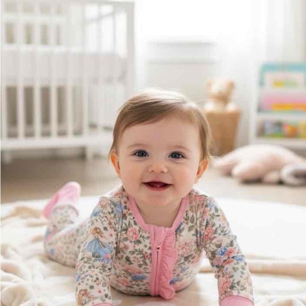 Adorable Floral Kids Pajama Footies